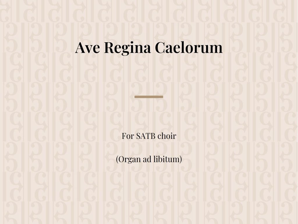 Motete. Coro SATB (Órgano ad libitum). Primer Premio III Concurso de composición coral «José Mardones» 2025.