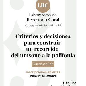 Curso "Criterios y decisiones para construir un recorrido del unísono a la polifonía"